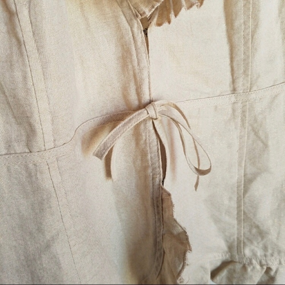 Think Tank Ruffle Colar Light Weight Blazer Jacket - Picture 2 of 6
